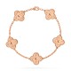 Vintage Alhambra bracelet 5 motifs Rose gold