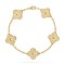 Vintage Alhambra bracelet 5 motifs Yellow gold