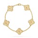 Vintage Alhambra bracelet 5 motifs Yellow gold