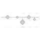 Magic Alhambra bracelet 5 motifs 161-Diamond White gold