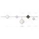 Magic Alhambra bracelet 5 motifs Chalcedony Mother-of-pearl White gold