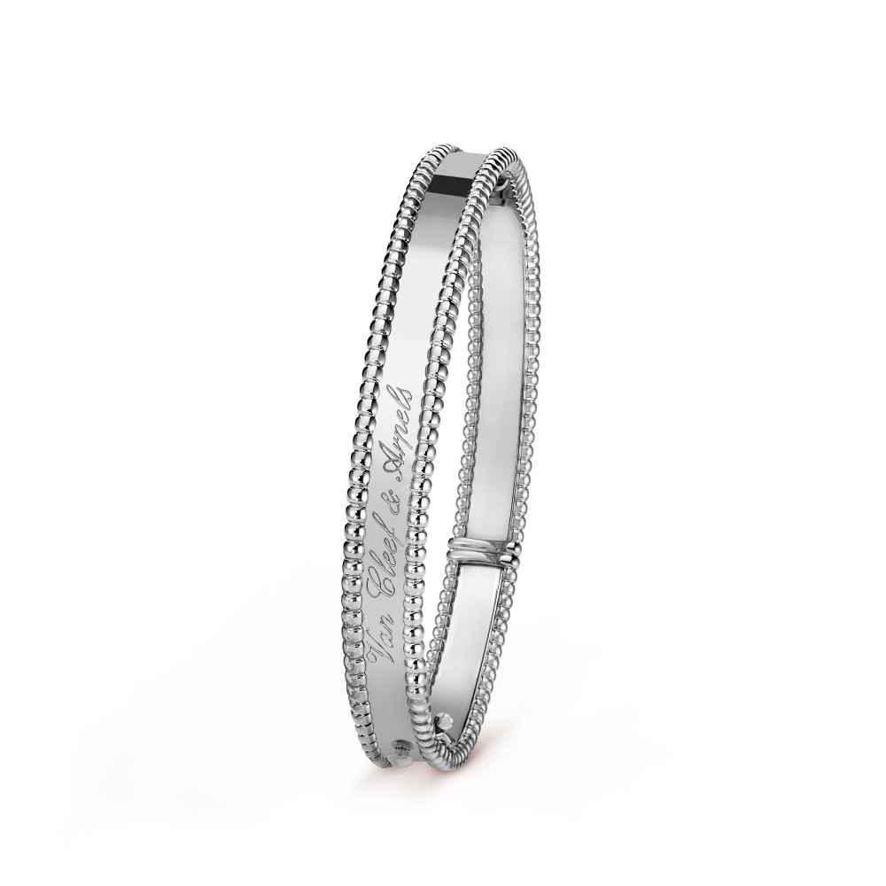 Perlée signature 17cm bracelet medium model  White gold