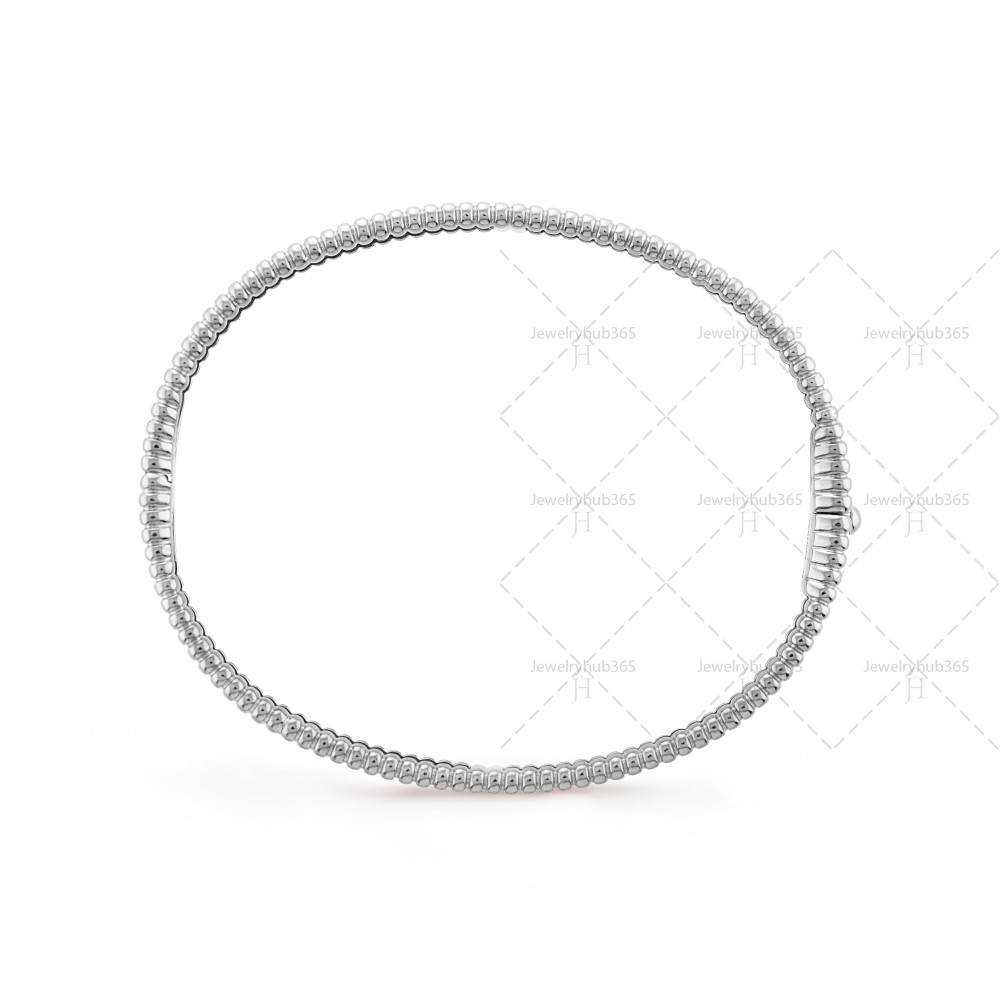 Perlée signature 17cm bracelet medium model  White gold