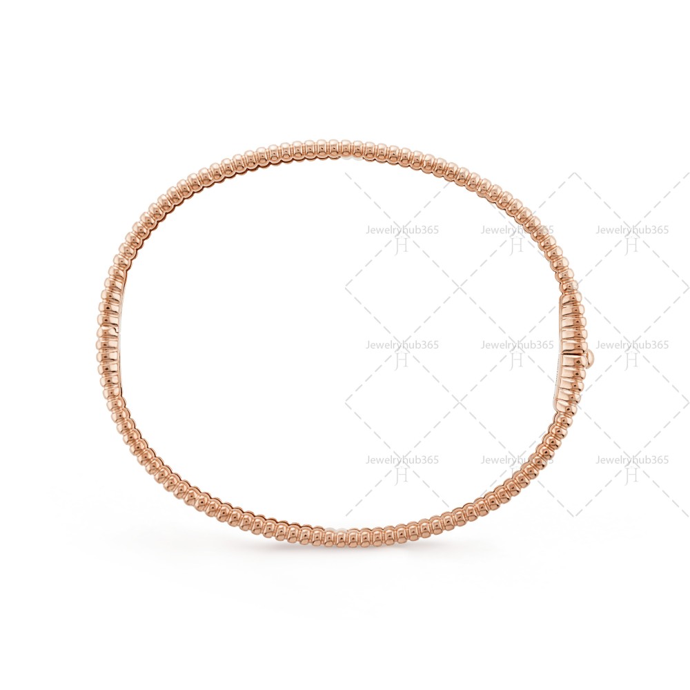 Perlée signature 17cm bracelet medium model  Rose gold