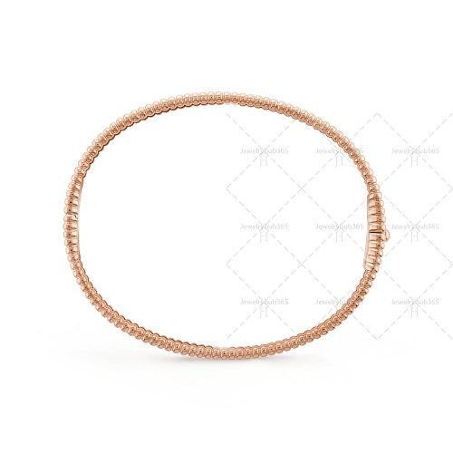 Perlée signature 17cm bracelet medium model  Rose gold