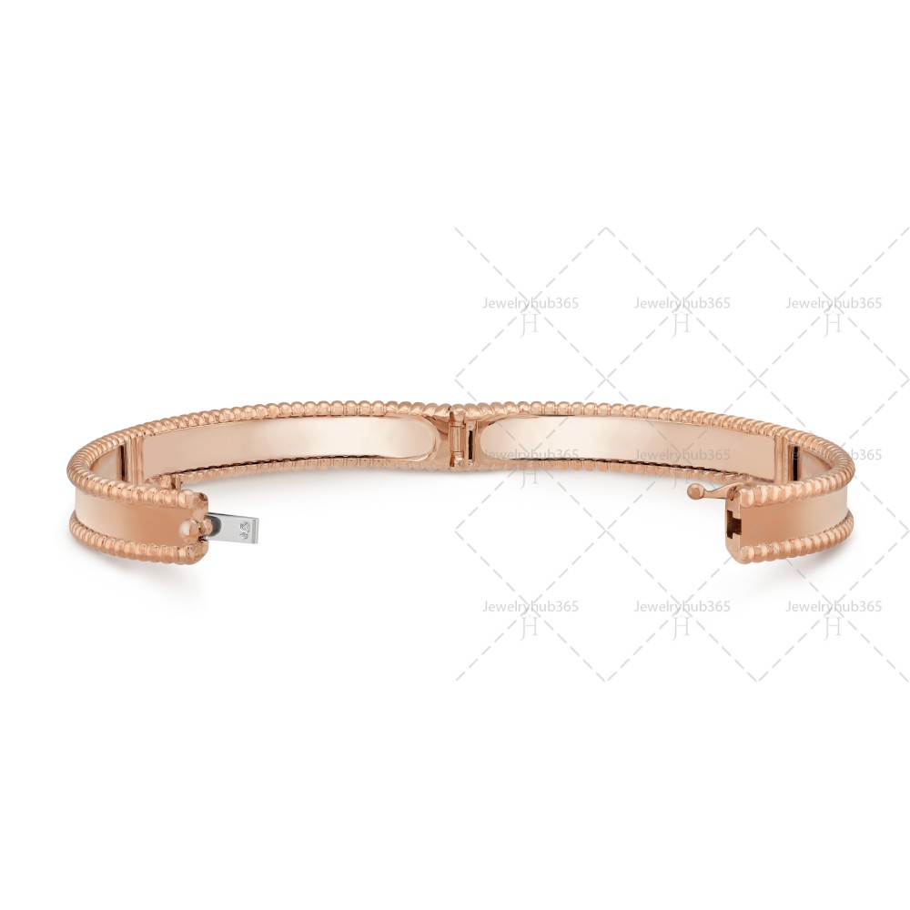 Perlée signature 17cm bracelet medium model  Rose gold