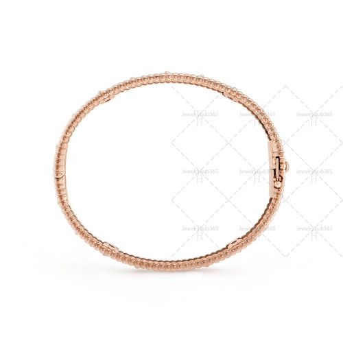 Perlée clovers 16cm bracelet small model  72-Diamond Rose gold