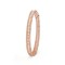 Perlée diamonds 1 row,17cm bracelet medium model  80-Diamond Rose gold