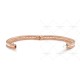 Perlée diamonds 1 row,17cm bracelet medium model  80-Diamond Rose gold