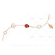 Lucky Spring bracelet 5 motifs Carnelian Mother-of-pearl Onyx Rose gold