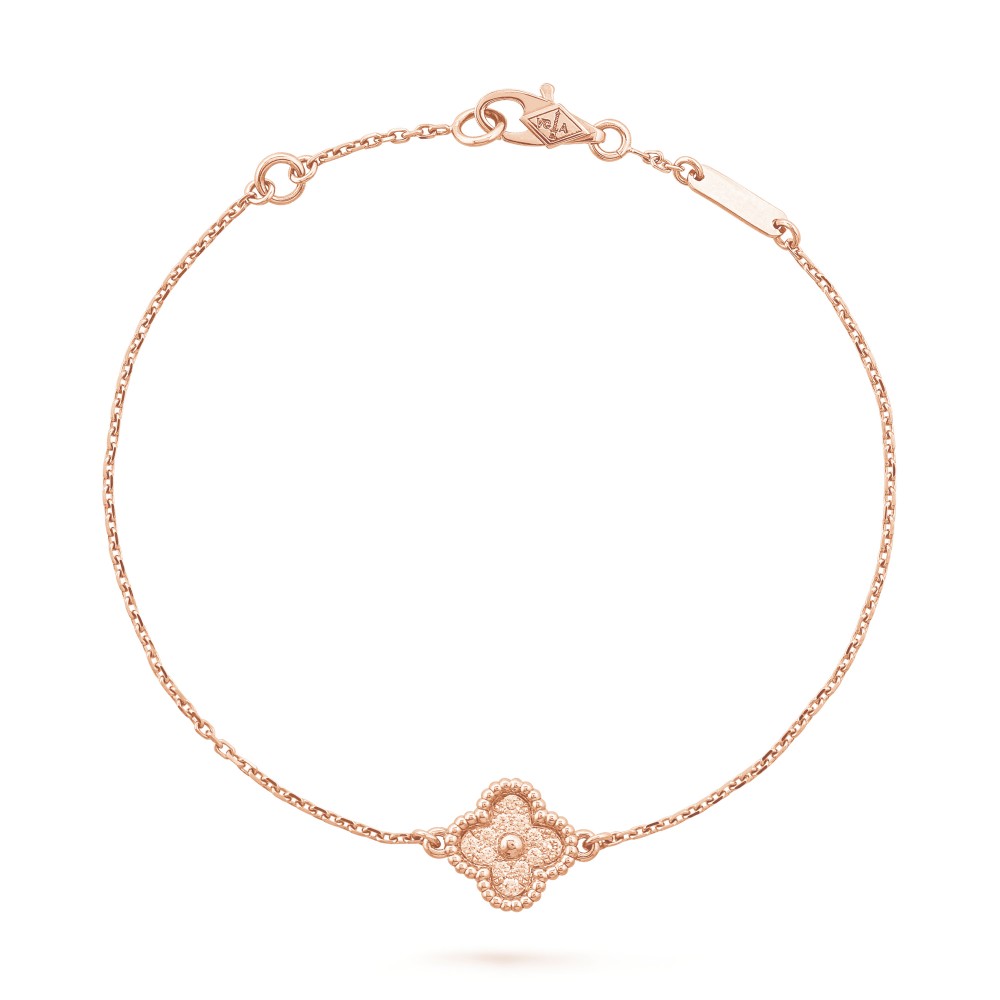 Sweet Alhambra bracelet 1 motifs Rose gold