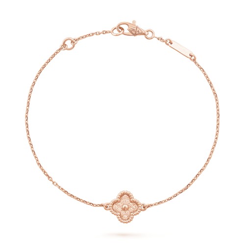 Sweet Alhambra bracelet 1 motifs Rose gold