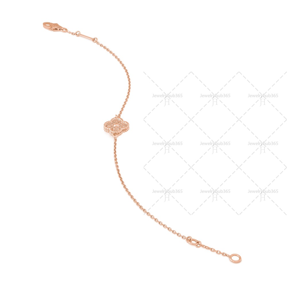 Sweet Alhambra bracelet 1 motifs Rose gold