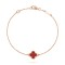 Sweet Alhambra bracelet 1 motifs Carnelian Rose gold