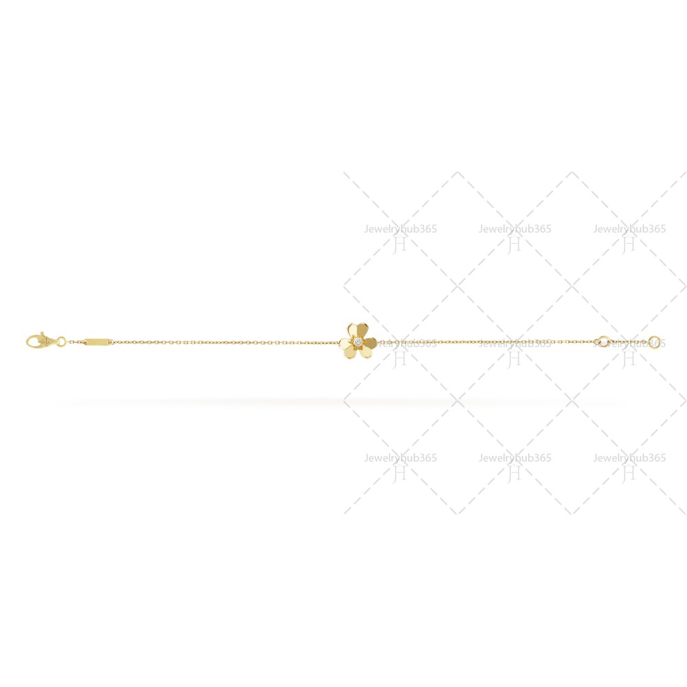 Frivole bracelet mini model 1 motifs 1-Diamond Yellow gold