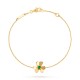 Frivole bracelet mini model 1 motifs Emerald Yellow gold