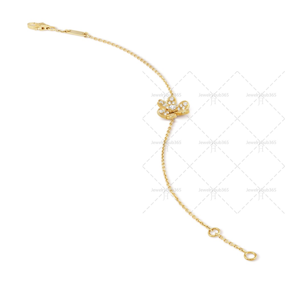 Frivole bracelet mini model 1 motifs 25-Diamond Yellow gold