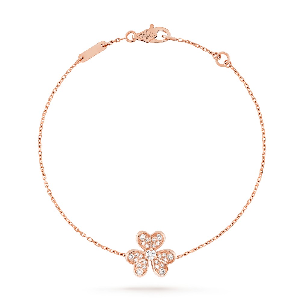 Frivole bracelet mini model 1 motifs 25-Diamond Rose gold