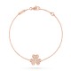 Frivole bracelet mini model 1 motifs 25-Diamond Rose gold