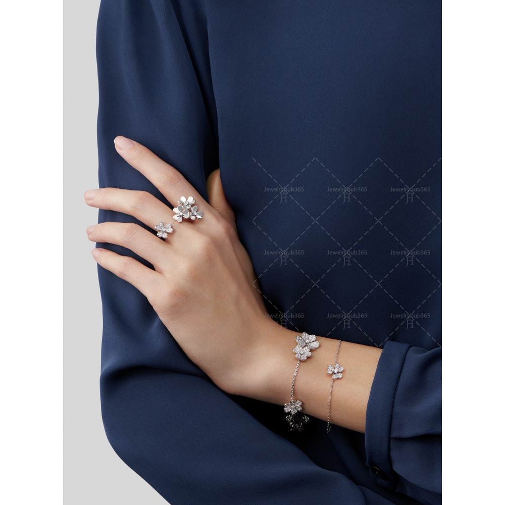 Frivole bracelet mini model 1 motifs 25-Diamond White gold