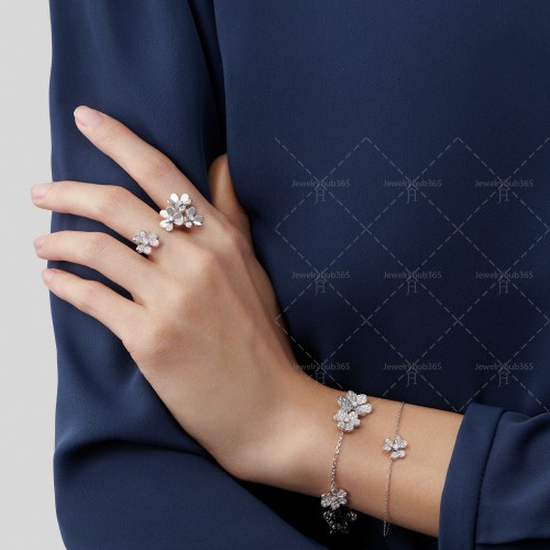 Frivole bracelet mini model 1 motifs 25-Diamond White gold