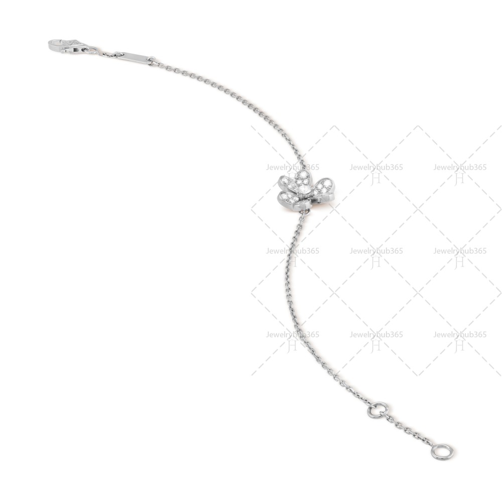 Frivole bracelet mini model 1 motifs 25-Diamond White gold