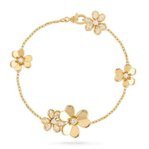 Frivole bracelet 5 motifs 53-Diamond Yellow gold