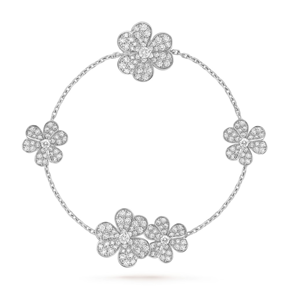 Frivole bracelet 5 motifs 179-Diamond White gold