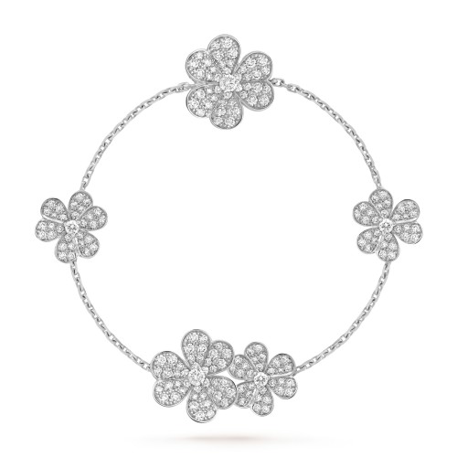 Frivole bracelet 5 motifs 179-Diamond White gold