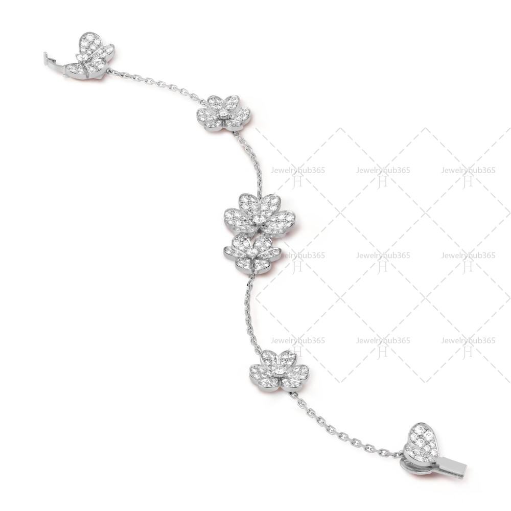 Frivole bracelet 5 motifs 179-Diamond White gold