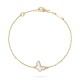 Sweet Alhambra butterfly bracelet 1 motifs Mother-of-pearl Yellow gold