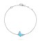 Sweet Alhambra butterfly bracelet 1 motifs Turquoise White gold