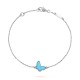 Sweet Alhambra butterfly bracelet 1 motifs Turquoise White gold