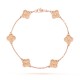 Sweet Alhambra bracelet 6 motifs Rose gold