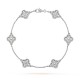 Sweet Alhambra bracelet 6 motifs 72-Diamond White gold