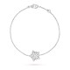 Sweet Alhambra Lotus openwork bracelet mini model 1 motifs 26-Diamond White gold