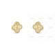 Vintage Alhambra guilloché earrings Yellow gold