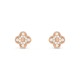 Vintage Alhambra earrings Diamond Rose gold