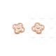 Vintage Alhambra earrings Diamond Rose gold