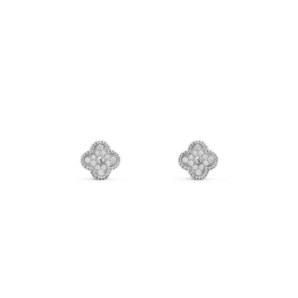 Sweet Alhambra earrings Diamond White gold