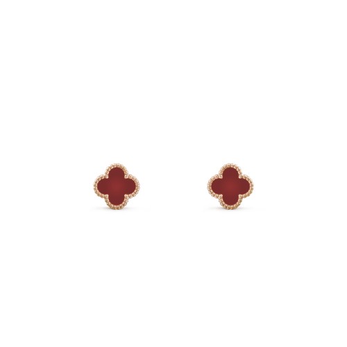 Sweet Alhambra earrings Carnelian Rose gold