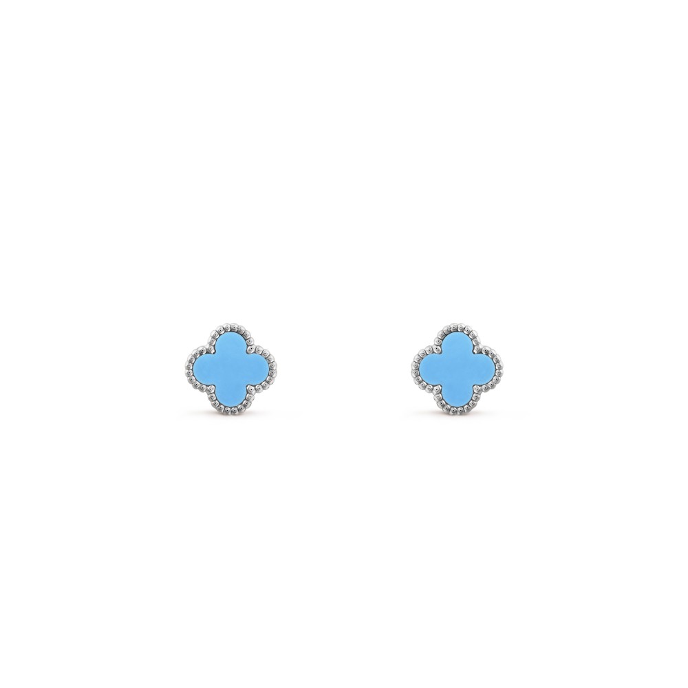 Sweet Alhambra earrings Turquoise White gold