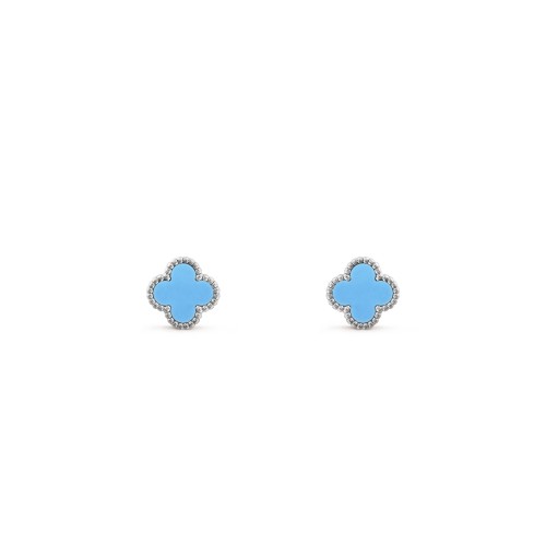 Sweet Alhambra earrings Turquoise White gold