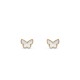 Sweet Alhambra butterfly earstuds earrings Mother-of-pearl Yellow gold