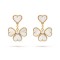 Sweet Alhambra effeuillage earrings Diamond Mother-of-pearl Yellow gold