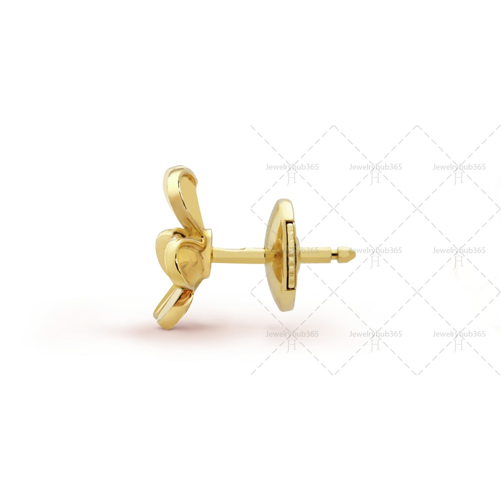 Frivole earrings mini model Diamond Yellow gold