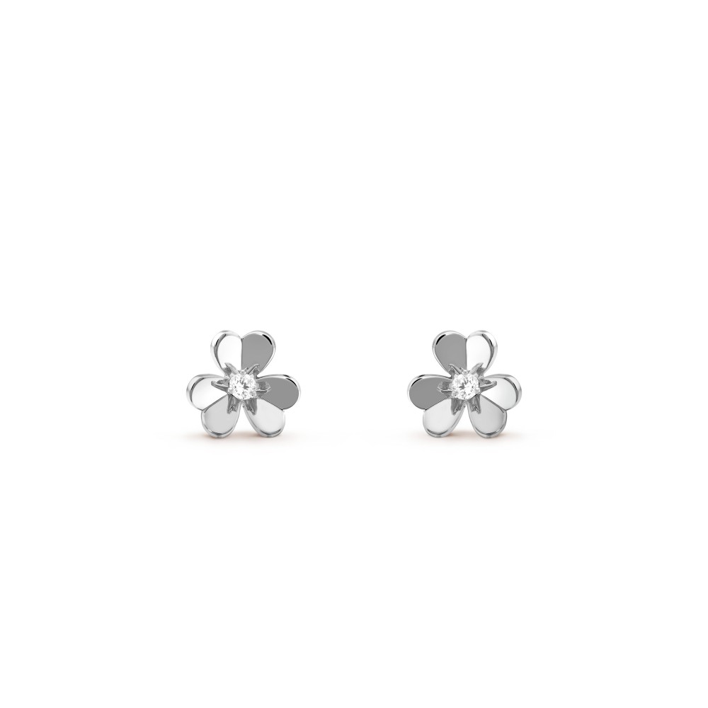 Frivole earrings mini model Diamond White gold