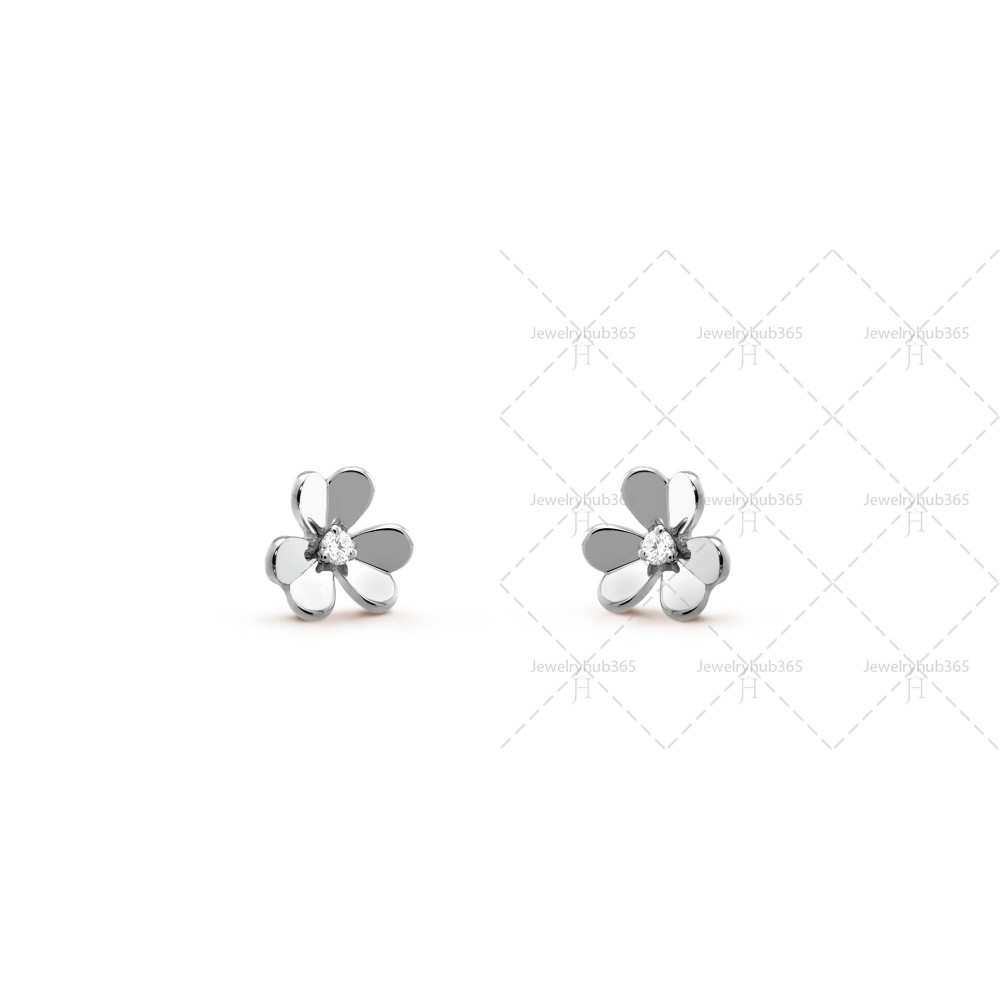 Frivole earrings mini model Diamond White gold