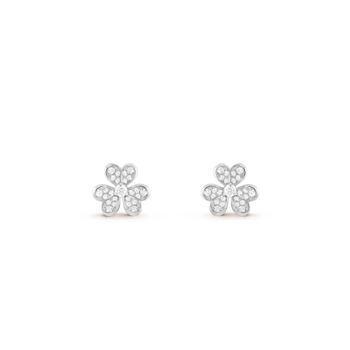 Frivole earrings mini model Diamond White gold