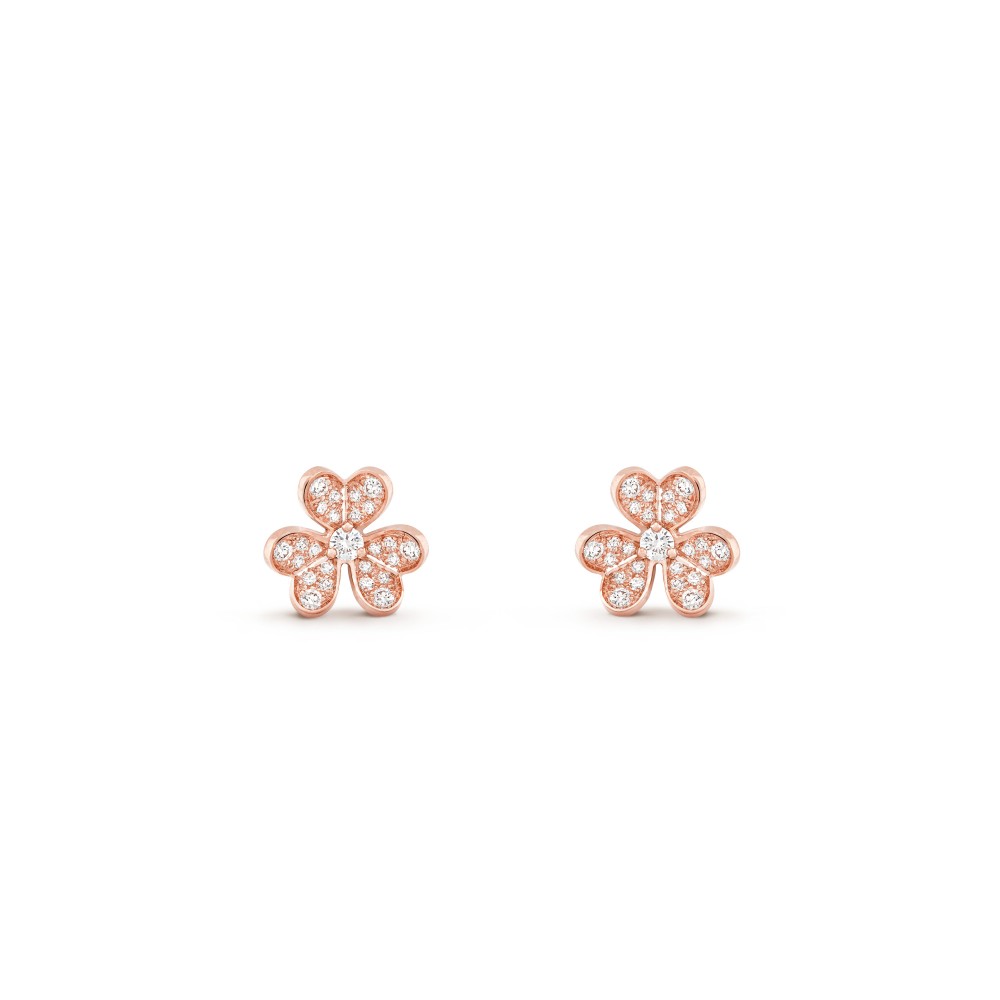 Frivole earrings mini model Diamond Rose gold